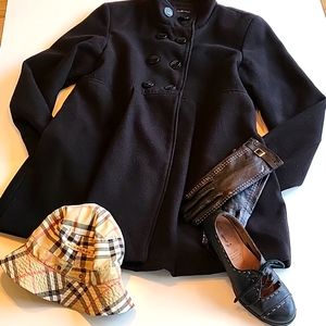 Pea Coat Piazza Italia | Velicina | Size XL Black 🇮🇹